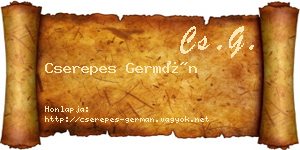 Cserepes Germán névjegykártya